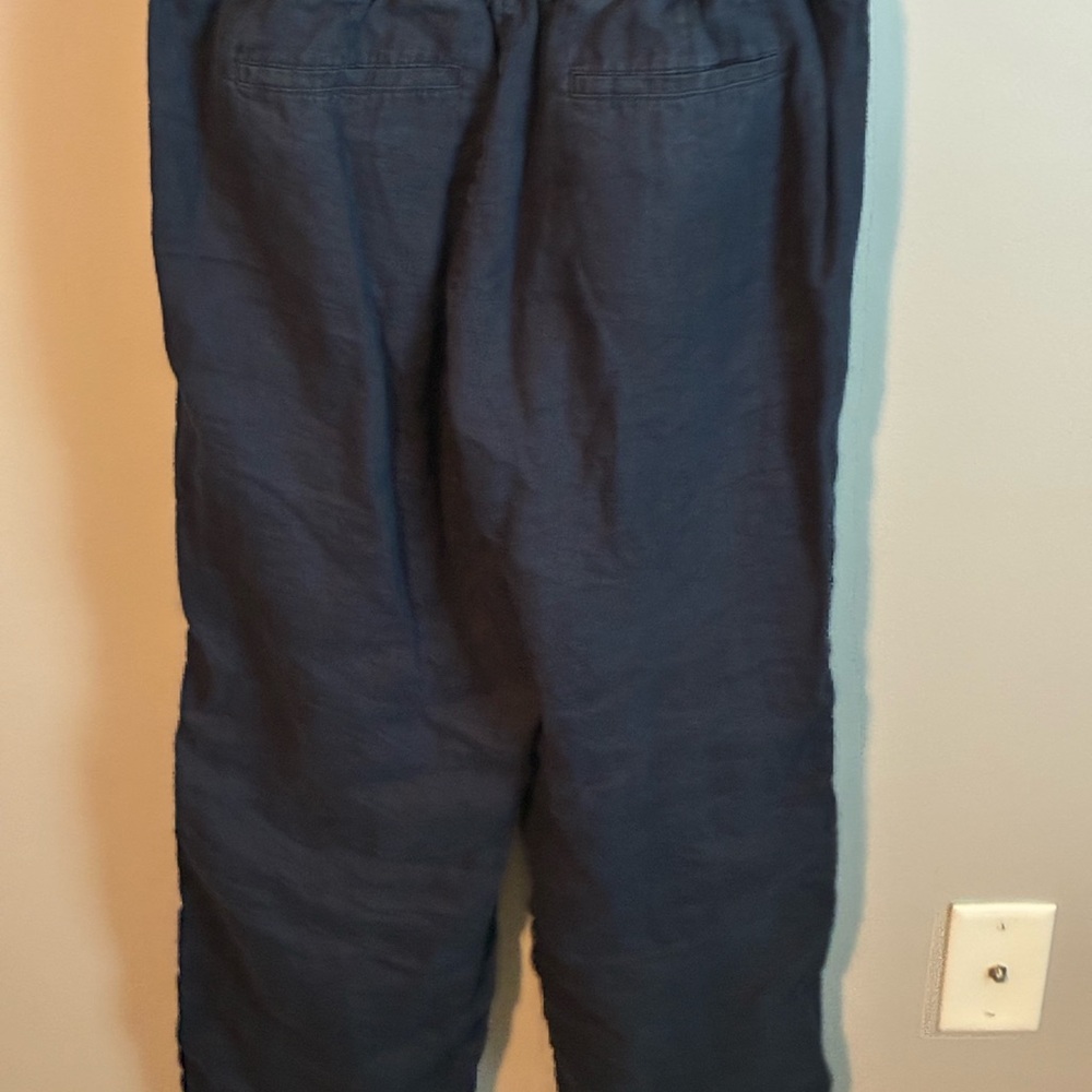 Quince Navy Linen Wide Leg Pants - Picture 5 of 6